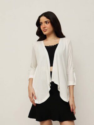 Women Viscose Shrug – Front Open Layered