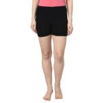 Women Viscose/Spandex Soft  Shorts - Black