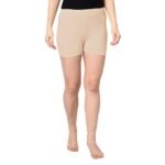 Women Viscose/Spandex Soft  Shorts - Skin