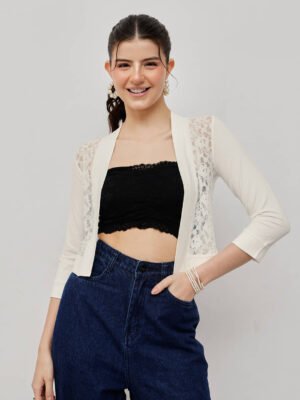 Women’s Open Front Lace Shrug