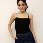 Women Viscose / Spandex Spaghetti - Black