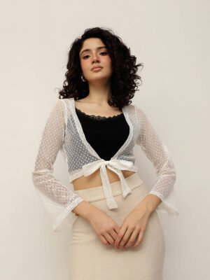 Women Sheer Lace Shrug