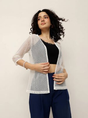 Women Sheer Lace Shrug