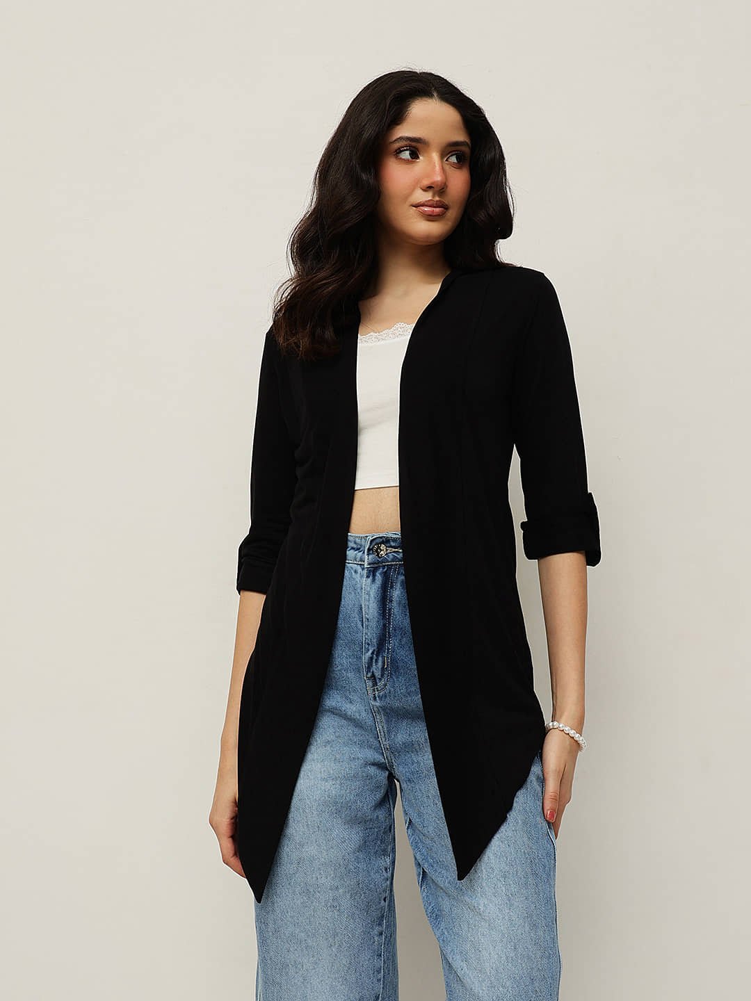 Women Viscose Waterfall Shrug - Image 2