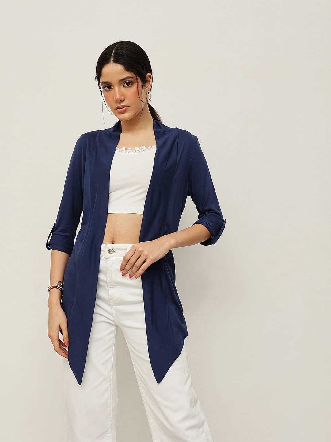 Women Viscose Waterfall Shrug - Image 3