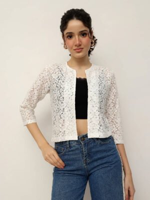 Women Floral Lace Shrug