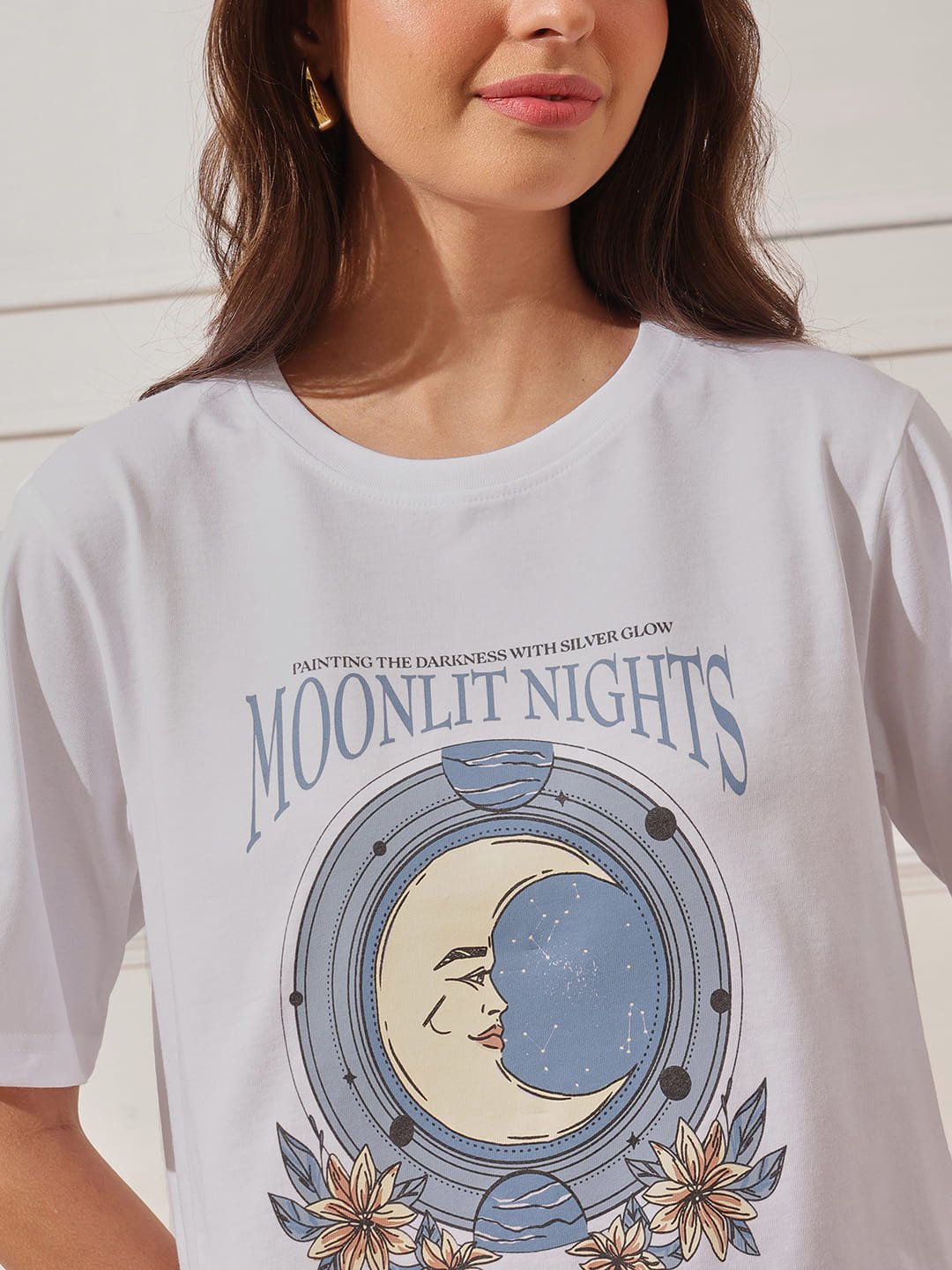 Women’s Relaxed Fit Printed Crop T-Shirt - Image 2