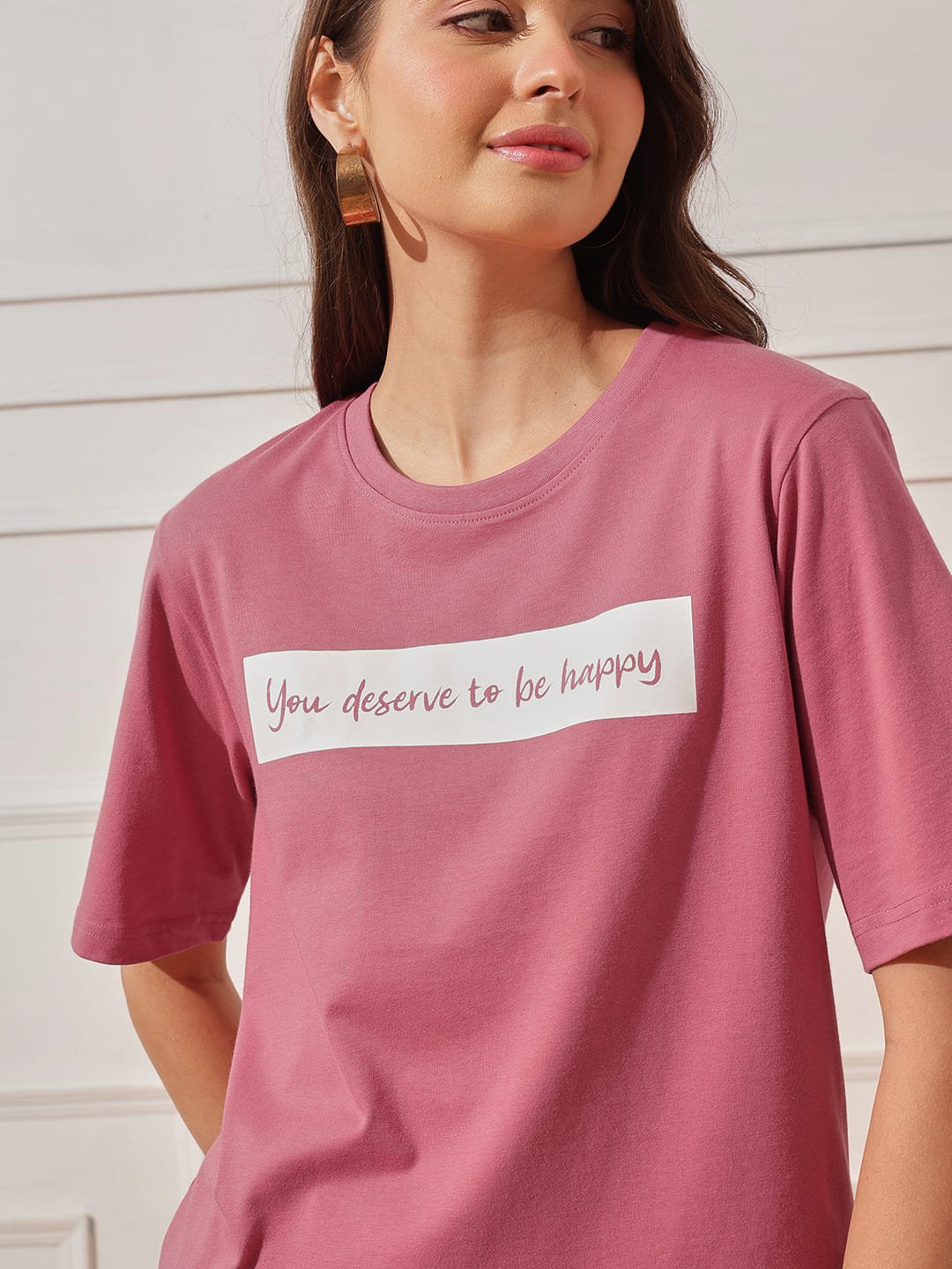 Women’s Relaxed Fit Printed Crop T-Shirt - Image 2