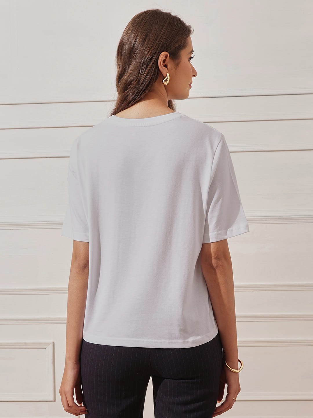 Women’s Relaxed Fit Printed Crop T-Shirt - Image 3