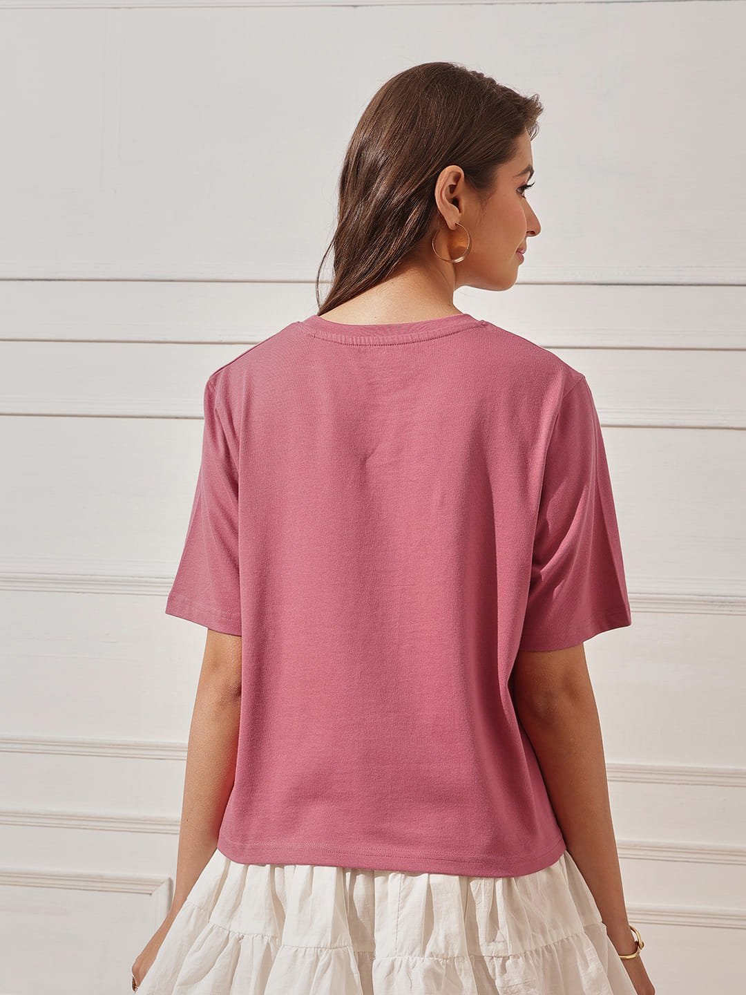 Women’s Relaxed Fit Printed Crop T-Shirt - Image 3