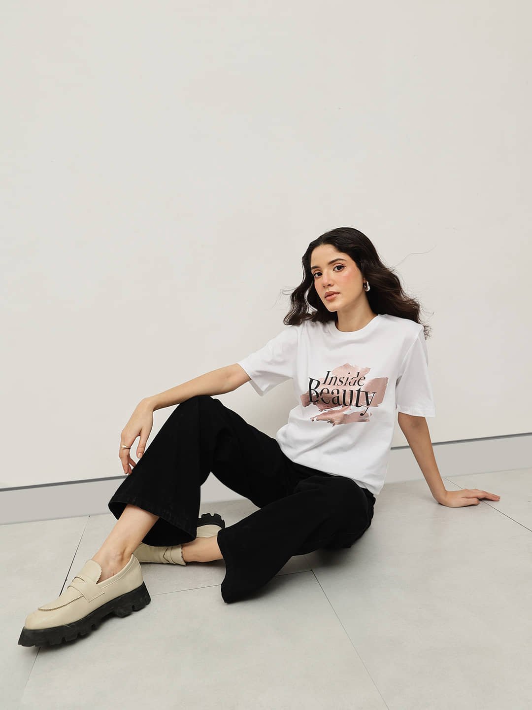 Women 100% Cotton Boy Friend Relaxed Fit Printed T.Shirt - Image 4