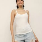 Women Everyday Essential Back Lace Camisole - Off White