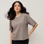 Women’s Relaxed Fit Crop T-Shirt - Hazel Moccho